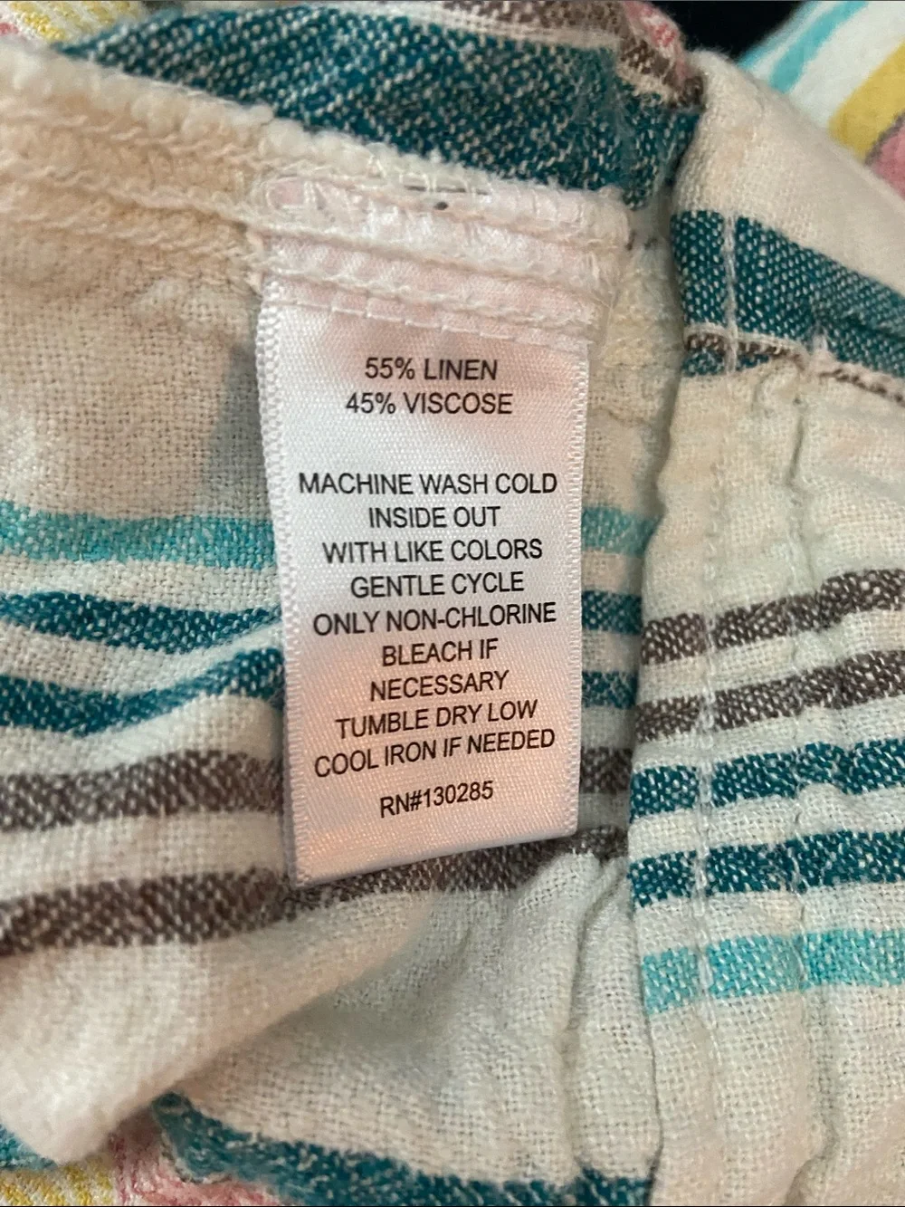 Linen blend pull on capri pants size 3xl - Picture 5 of 5
